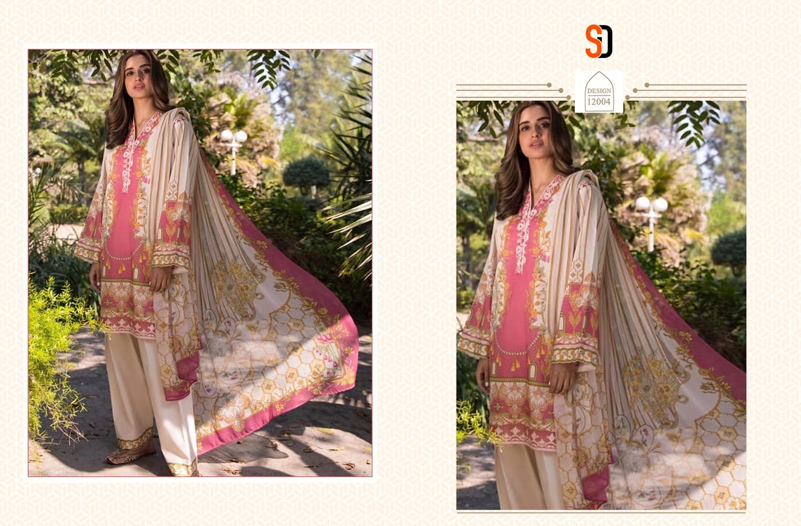 Shraddha Vintage Vol 12 Pakistani Salwar Suits And Chiffon Dupatta Set